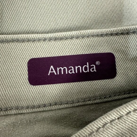 Gloria Vanderbilt Amanda Womens Petite Size 14P Green Classic Fit Pants - Picture 4 of 6